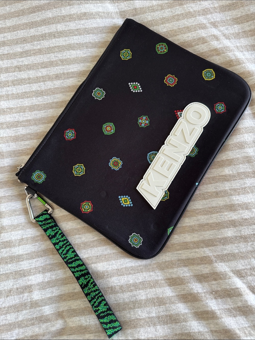 Kenzo Navy Wristlet Clutch